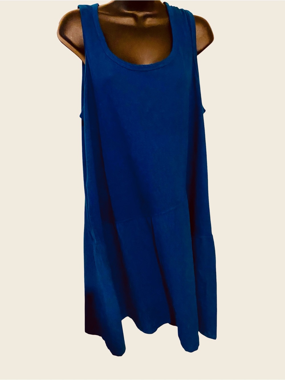 Anthropologie | Anthropologie Amadi Sleeveless Scoop Neck Blue Swing Dress NWT L - Picture 3 of 6